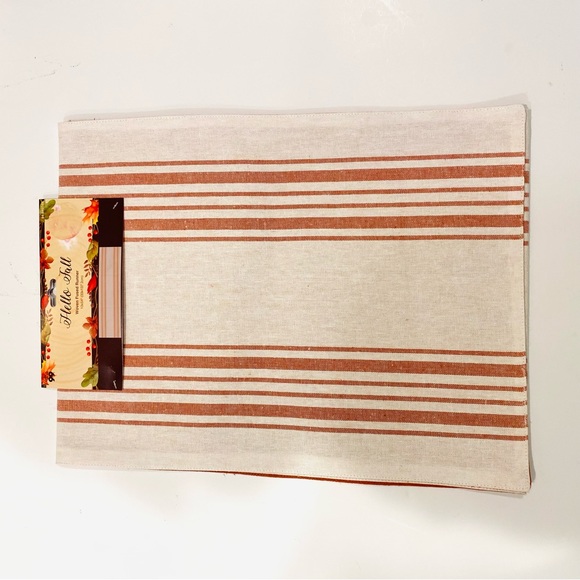 Fall Table Runner Reversible Woven Fused 13”x54” - Picture 2 of 9